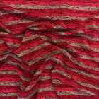 Mintás viszkóz versey piros /pink / bézs csíkos melírozott 180 cm széles