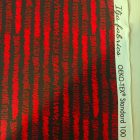 Mintás pamut jersey piros /fekete hosszában stilizált csíkos 150 cm széles