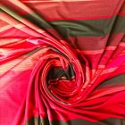 Mintás viszkóz jersey piros / fekete / pink csíkos 145 cm széles