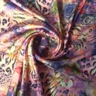 Mintás szatén  digi color virág  / zebra / ocelot  145 cm