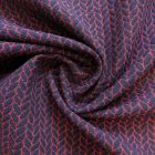 Mintás jacquard fekete / piros 150 cm