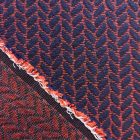 Mintás jacquard fekete / piros 150 cm