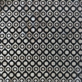 Egyszínű alkalmi csipke fekete áttört minta 145 cm