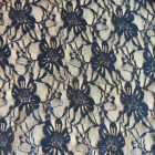 Egyszínű alkalmi csipke sötétkék 145 cm