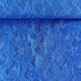 Egyszínű alkalmi csipkr királykék 140 cm széles