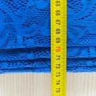 Egyszínű alkalmi csipkr királykék 140 cm széles