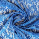 Egyszínű alkalmi csipkr királykék 140 cm széles