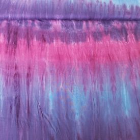 Mintás flokon pink / mályva / lila batikolt  140 cm