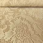 Egyszínű alkalmi csipke bézs 140 -145 cm széles