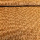 Kabátszövet halszálkás barna / fehér 145 - 148 cm