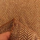 Kabátszövet halszálkás barna / fehér 145 - 148 cm