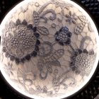 Mintás alkalmi csipke ezüst / szürke 130 cm széles