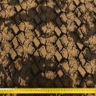 Mintás alkalmi jersey fekete / arany / szürke kígyóbőr  140 - 145 cm