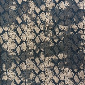   Mintás alkalmi jersey fekete / arany / kék / barna kígyóbőr  140 - 145 cm