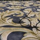 Mintás dekorvászon vintage liliom 280 cm széles