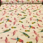 Mintás dekorvászon papagáj flamingo ananász 280 cm széles