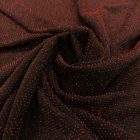 Mintás alkalmi jersey fekete / piros spriccelt  140 cm