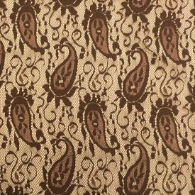 Csipke elasztikus barna Török minta 140 - 142 cm