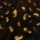  Alkalmi jersey fekete / arany Török minta 135 - 140 cm