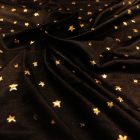  Alkalmi jersey fekete / arany csillag minta 135 - 140 cm