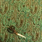 Mintás Jacquard vastag kötött fekete / nyers / türkiszzöld / arany Török minta 147 - 150 cm