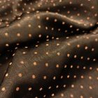 Alkalmi dombor mintás szatén barna narancs apró pöttyös 150 - 155 cm