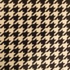Mintás punto fekete / ecru "tyúkláb" minta 150 cm