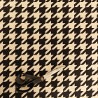 Mintás punto fekete / ecru "tyúkláb" minta 150 cm