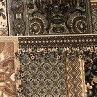 Mintás viszkóz jersey ecru / barna / fekete / szürke patchwork minta 150 cm széles