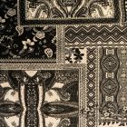 Mintás viszkóz jersey fekete/ fehér / szürke patchwork minta 150 cm
