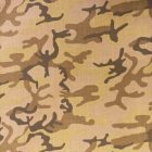 Mintás rugalmas pamut vászon barna / drapp / keki / fangó military minta 144 - 146 cm széles