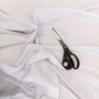 Egyszínű sztreccs puplin fehér (off white) 150 cm