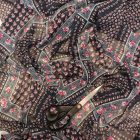 Mintás muszlin pink, fehér, bordó, lila, szürke 142 - 144 cm