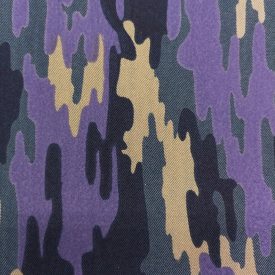   Mintás rugalmas pamut vászon sötétkék, lila, szürke "terep" minta 125 cm