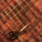 Mintás muszlin terrakotta, barna, narancs, bordó, fehér 142 - 144 cm