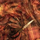 Mintás muszlin terrakotta, barna, narancs, bordó, fehér 142 - 144 cm