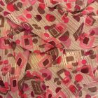 Mintás muszlin szürke, piros, bordó 140 cm