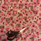 Mintás muszlin szürke, piros, bordó 140 cm