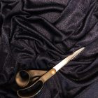 Alkalmi bordás kötött sötétkék 130 - 132 cm