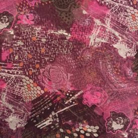 Mintás muszlin fukszia, pink, bordó, narancs 140 cm