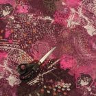 Mintás muszlin fukszia, pink, bordó, narancs 140 cm