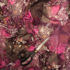 Mintás muszlin fukszia, pink, bordó, narancs 140 cm