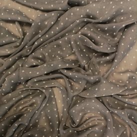 Mintás muszlin szürke, fehér apró kocka minta 140 cm