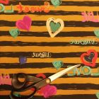 Vastag kötött csíkos 140 cm