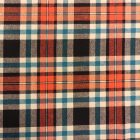 Mintás pamut flanel kék, fehér, narancssárga 142 - 144 cm