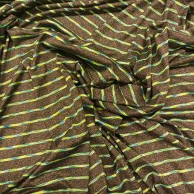 Mintás fitness jersey grafitszürke, UVzöld csíkos 158 cm