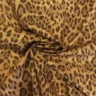 Vízlepergető technikai szövet keki zöld ocelot minta 150 cm