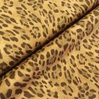 Vízlepergető technikai szövet keki zöld ocelot minta 150 cm