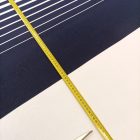 Mintás viszkóz jersey fehér / sötétkék / világoskék csíkos rapportos 140 cm széles