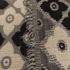 Mintás jacquard lurexes nyers / fekete / szürke / ezüst  145 - 150 cm